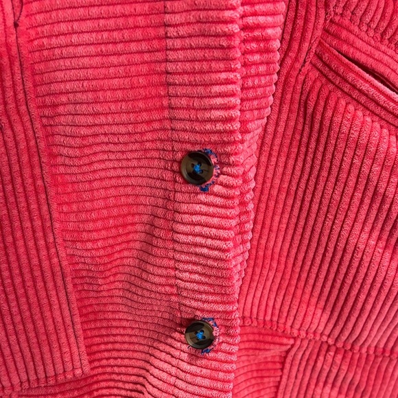 BDG Bright Pink Corduroy Cropped Jacket Size Medium - Picture 2 of 5